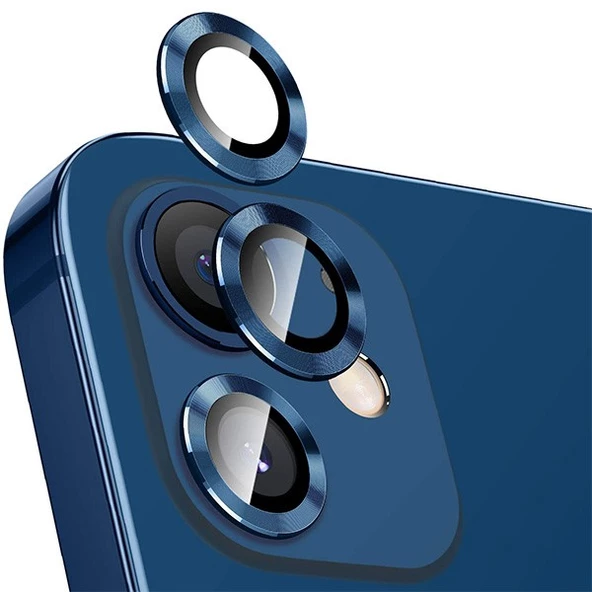 Apple iPhone 12 3D Metal Çerçeveli Kamera Lens Koruyucu ürün görseli 1