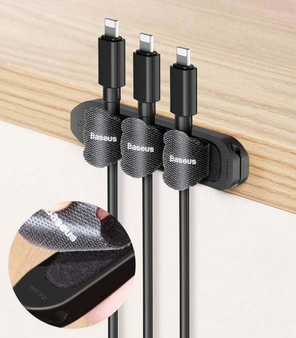 Baseus Cable Fixer Kit Kablo Organizatör Tutucu Ve Ayrıştıcı ürün görseli 1