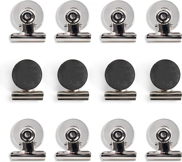 Valkyrie 12 Adet Mıknatıslı Mandallı Buzdolabı Magnet Fotoğraf Kağıt Evrak Tutucu ürün görseli 1