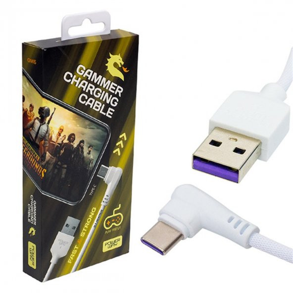 Powerway Gm5 Usb 3.1 Amper Örgülü Type-C Gaming Oyuncu Kablosu ürün görseli 1