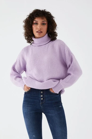 Zhlbutik Boğazlı Triko Kazak - Resim 10