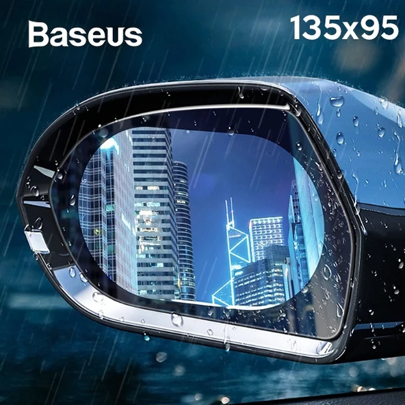 Baseus 135X95 Anti Sis Yağmur Geçirmez Hidrofobik dikiz aynası Film 2 adet ürün görseli 1
