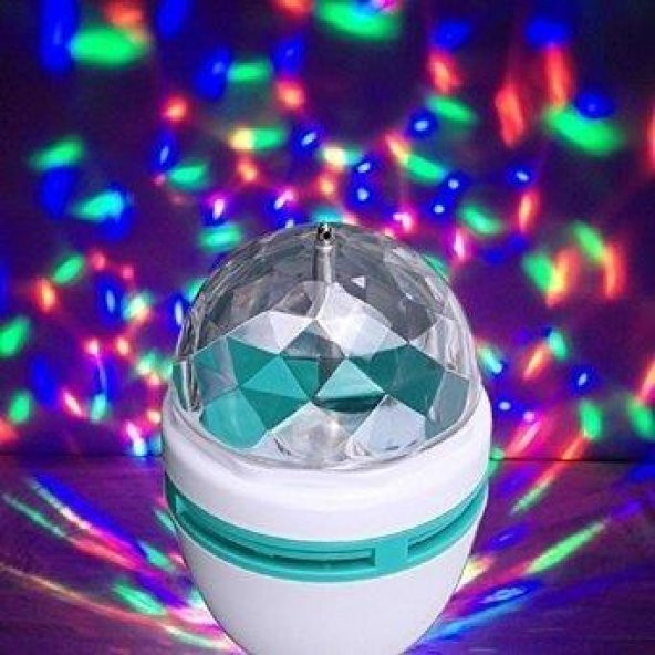 Zhltools Döner Renkli Led Başlıklı Led Disko Topu Gece Lambası - Resim 3