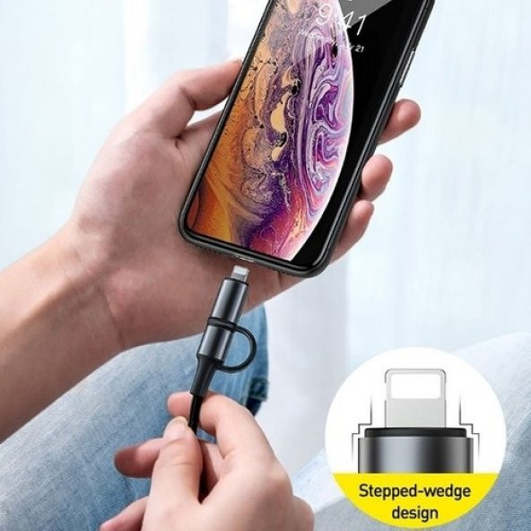 LinkTech K555 2in1 Lightning / Micro USB Şarj Kablosu - Resim 3