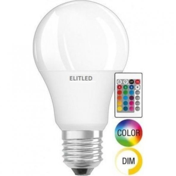 Elitled Renk Değiştiren - LED Ampul - 9W Rgb - Uzaktan Kumandalı LED Ampul ürün görseli 1