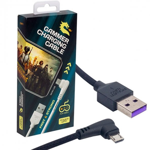 Powerway Gm1 Usb 3.1 Amper Örgülü Samsung Gaming Oyuncu Kablosu ürün görseli 1