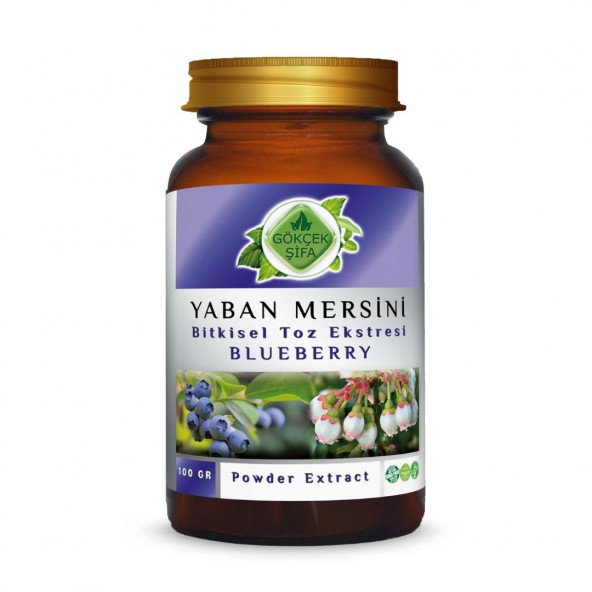 Yaban Mersini Toz Ekstresi (Vaccinium Myrtillus)100 gr Cam Kavanoz ürün görseli 1