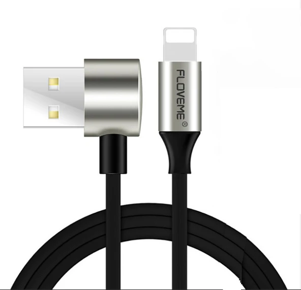 Floveme 2in1 Tek Kabloda Ligtning ve Mikro Usb Bir Arada Kablo 2.4A 100Cm Cep Telefonu Şarj Kablosu ürün görseli 1