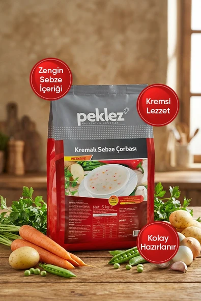 Kremalı Sebze Çorbası 3 kg - Hazır Sebze Çorbası Karışımı ürün görseli 1