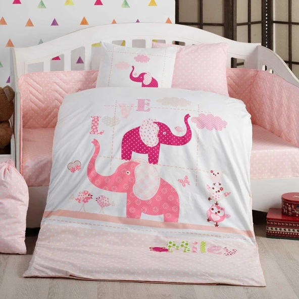 Pretty Bebek Nevresim Takımı Pembe ürün görseli 1