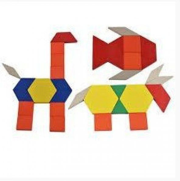 Ahşap 125 Parça Blok Eğitici Tangram Puzzle - Resim 2