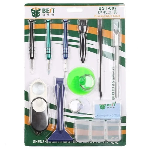 Ally Bst-607 Cep Telefonu Çerçeve Cam Lens Onarım Çok Amaçlı 12 Parça Tamir Seti ürün görseli 1