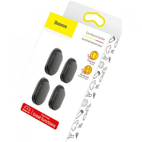 Baseus Küçük Askı Aparatı Small Shell Vehicle Hook Acggbk-01 - Resim 2