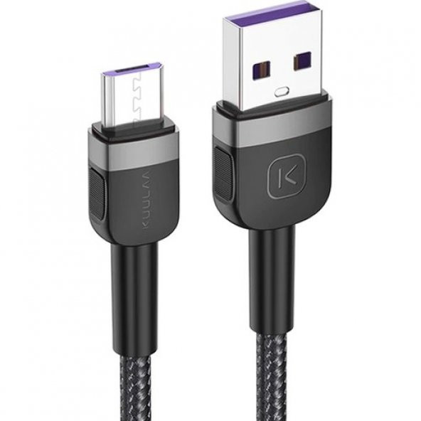 Kuulaa Micro USB 3A Hızlı Şarj 1 mt Android USB Şarj Kablosu AL-32681 ürün görseli 1