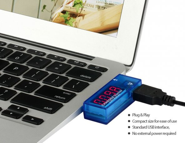 Mini Usb Ampermetre Voltmetre - Resim 2