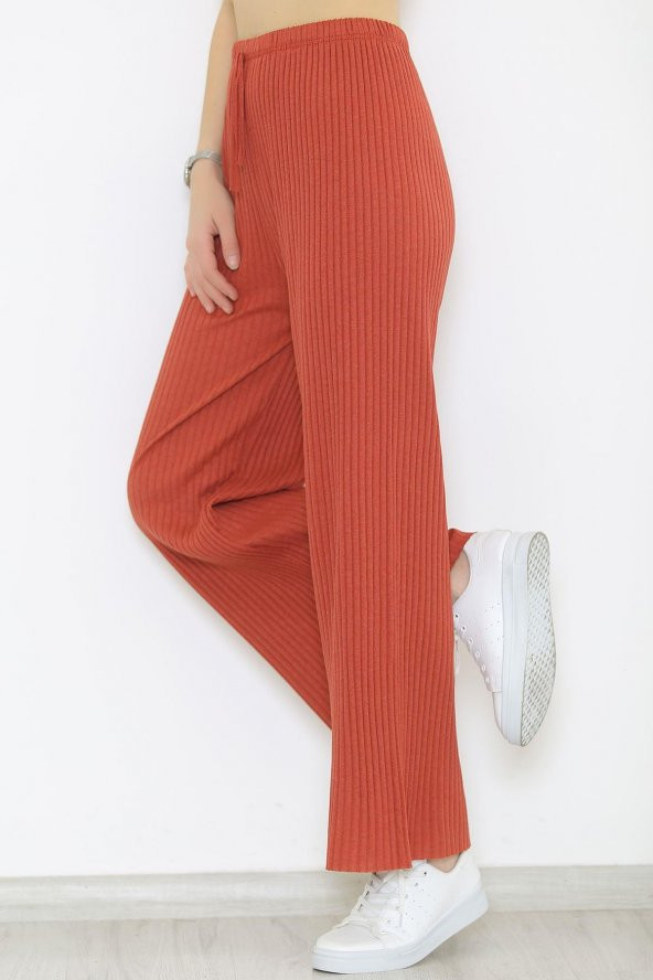 Zhlbutik Fitilli Pantolon Açıkkiremit - Resim 6