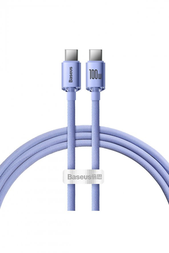 Baseus Crystal Shine 100w 120 Cm Pd Type-c Şarj Kablosu Mor ürün görseli 1