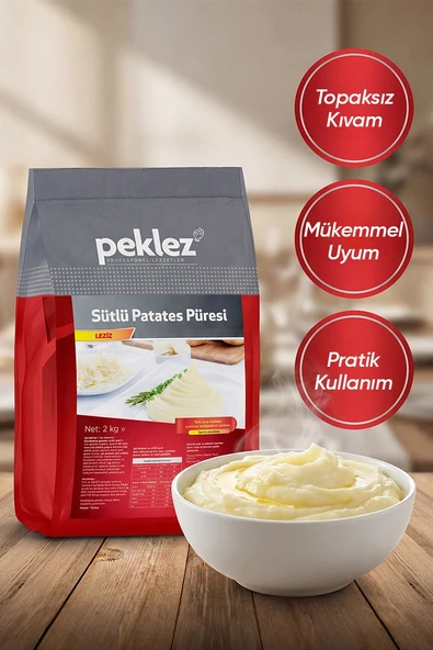 Sütlü Patates Püresi Leziz 2 kg - Hızlı Hazırlanan Kremamsı Püre Karışımı ürün görseli 1