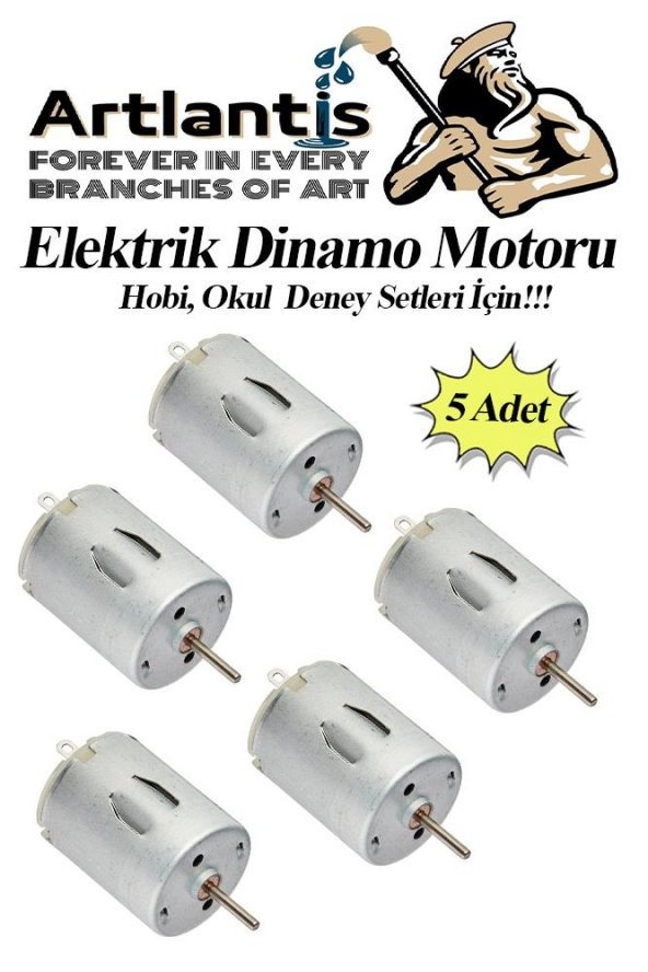 Dinamo Motoru 6 V 5 Adet Elektrik Üreten Motor Eğitici Hobi Okul Deney Elektrik Motoru Deneyler İçin ürün görseli 1
