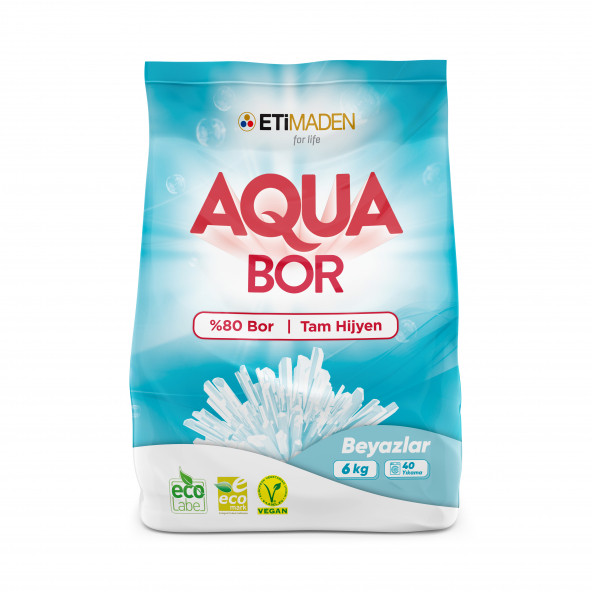 Boron Aqua Bor Toz Çamaşır Deterjanı 6 Kg Beyazlar ürün görseli 1