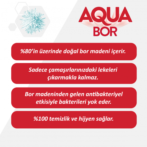 Boron Aqua Bor Toz Çamaşır Deterjanı 6 Kg Renkliler - Resim 3