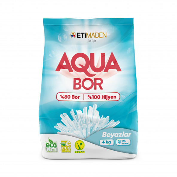 Boron Aqua Bor Toz Çamaşır Deterjanı 4 Kg Beyazlar ürün görseli 1