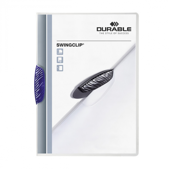 Durable Sıkıştırmalı Dosya SwingClip Ortadan Klipsli 30 Syf A4 Lacivert 2260 ürün görseli 1