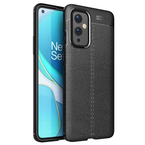 Smcase OnePlus 9 Kılıf Deri Dokulu Niss Silikon ürün görseli 1