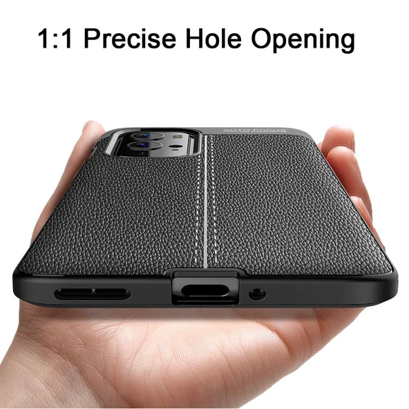 Smcase OnePlus 9 Pro Kılıf Deri Dokulu Silikon - Resim 2