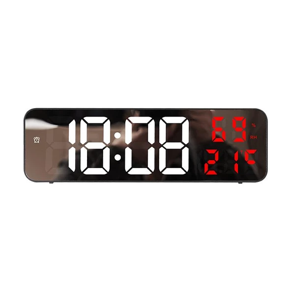Valkyrie Nem ölçer Dereceli LED Duvar ve Masa Alarm Saati Kırmızı ürün görseli 1
