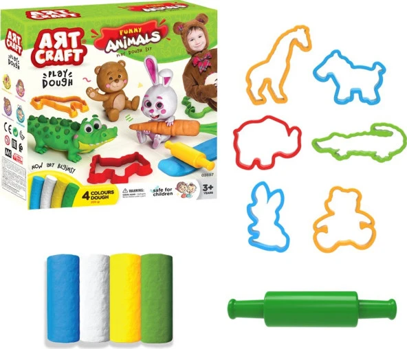 Art Craft Eğlenceli Hayvanlar Oyun Hamuru Seti 11 Parça 6978 ürün görseli 1