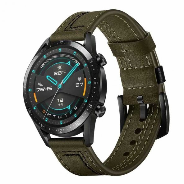 Gear S2 (20mm) KRD-19 Deri Kordon - Resim 6