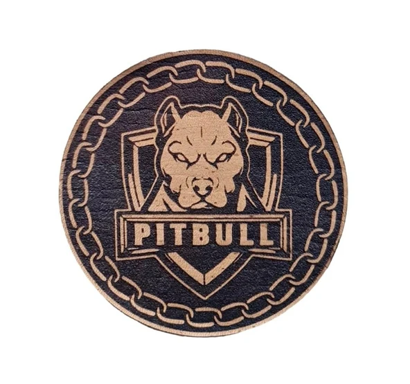 PİTBULL - Deri PEÇ2 - Arma - Askeri Patch pitbul peç patch 8 cm Çap ürün görseli 1