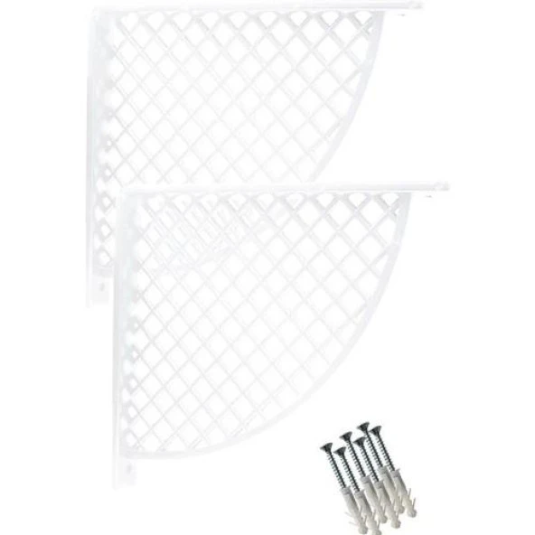 Plastik Raf Altı Beyaz 17*18cm (2 Adet) - Resim 3