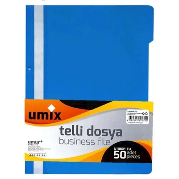 Umix C Plus A4 Telli Dosya 50Li Mavi ürün görseli 1