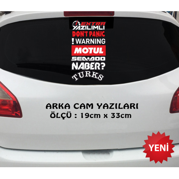 yazılımlı türkçe oto araba sticker seti- oto araba cam uyumlu ürün görseli 1