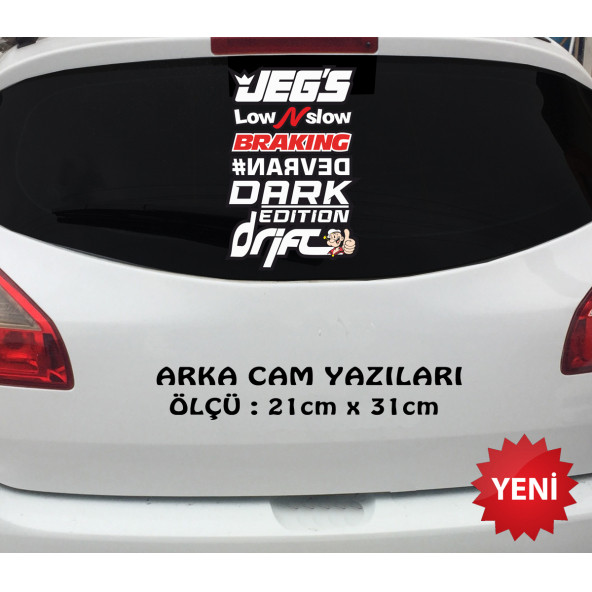 Dark drift oto araba sticker seti- oto araba cam uyumlu ürün görseli 1