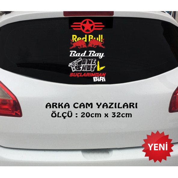 Askeri yıldız boğa oto araba sticker seti- oto araba cam uyumlu ürün görseli 1