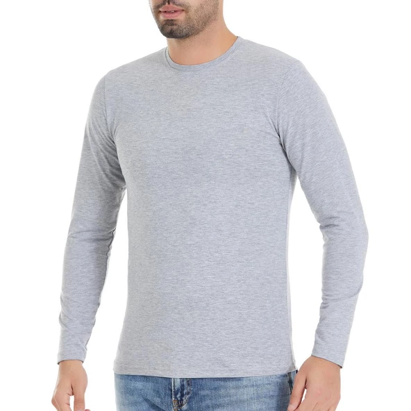 3 Adet Yıldız Erkek Likralı Uzun Kollu T-Shirt Fanila Gri 87 ürün görseli 1