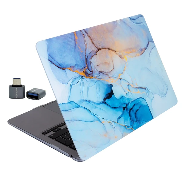 MacBook Air 13 Sert Kapak Mermer Desenli İnce Hafif Darbe Koruma Hard Case – A2337 A2179 A1932 ürün görseli 1