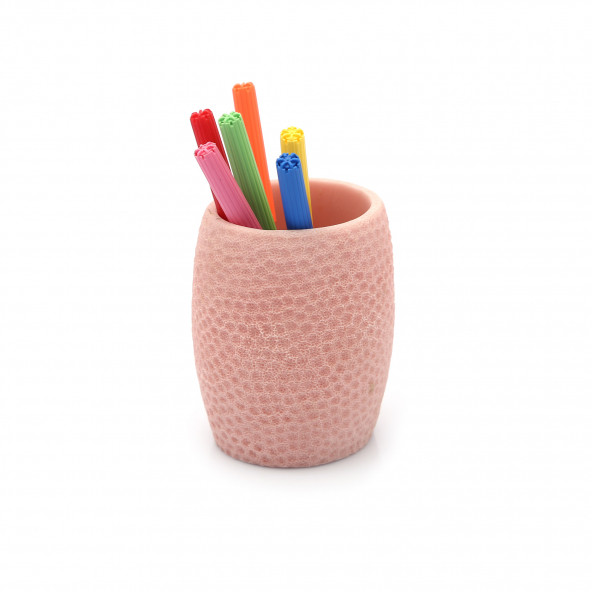 DT0082PK KALEMLİK PEMBE PETEK OFİS GERECİ 8X8X10CM 400ML ürün görseli 1