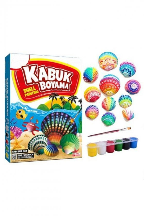 HAyal Sepeti Kabuk Boyama Seti, Deniz Kabuğu Boyama, Shell Painting, Boyama Seti ürün görseli 1