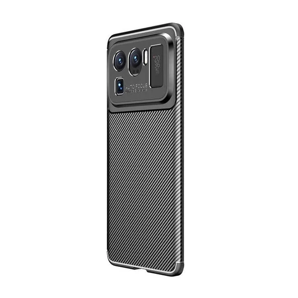 Smcase Xiaomi Mi 11 Ultra Kılıf Lüks Kamera Korumalı Karbon Silikon ürün görseli 1