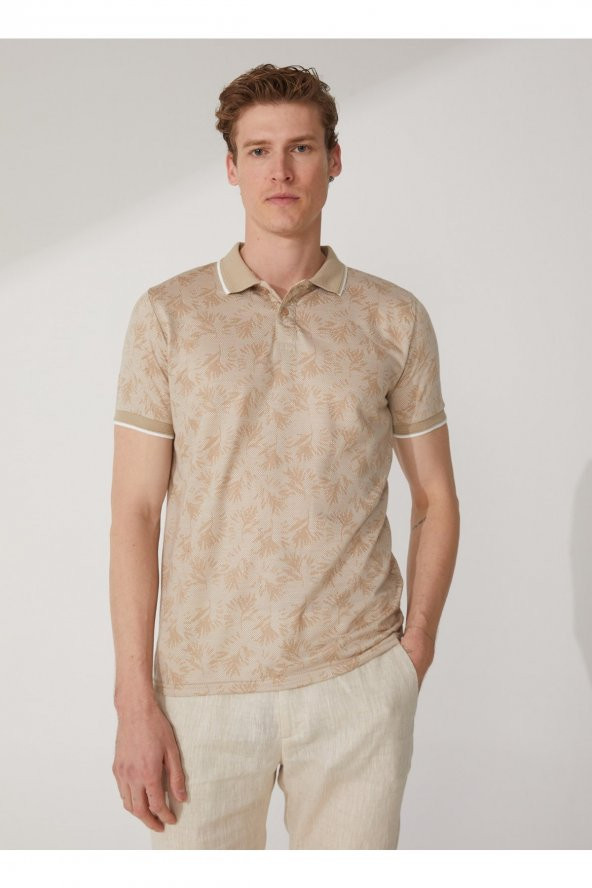 Polo Yaka Armürlü Ekru Erkek T-shirt Ts1014000268 ürün görseli 1