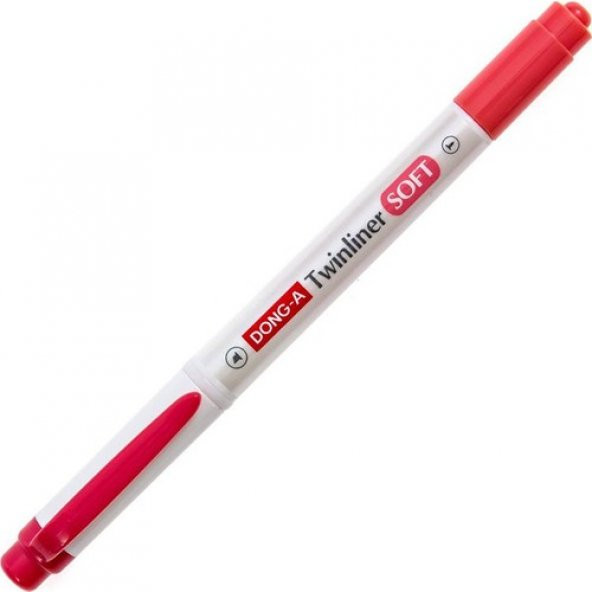 Dong-A Twinliner Soft Fosforlu Kalem Kırmızı No:13 ürün görseli 1