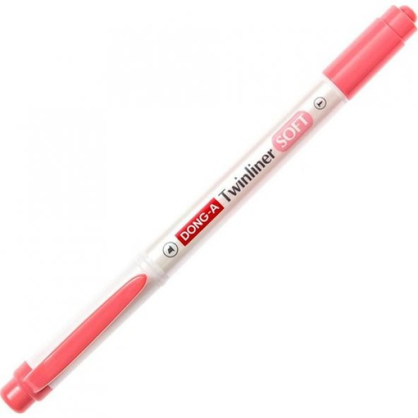 Dong-A Twinliner Soft Fosforlu Kalem Mercan Pembe No:12 ürün görseli 1