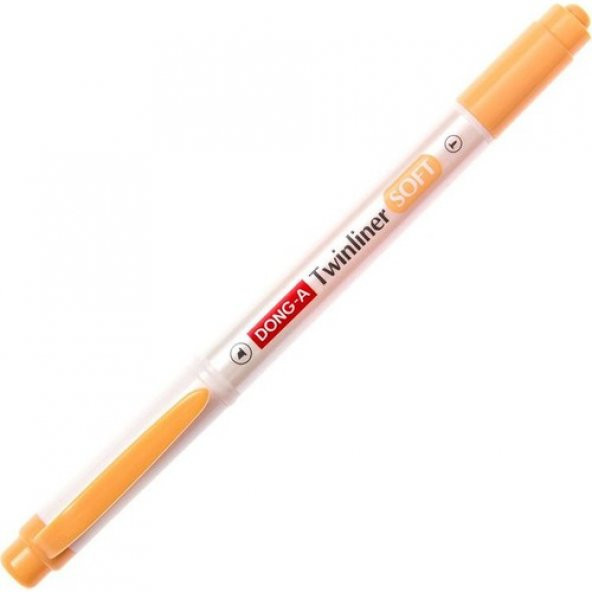 Dong-A Twinliner Soft Fosforlu Kalem Neon Turuncu No:10 ürün görseli 1
