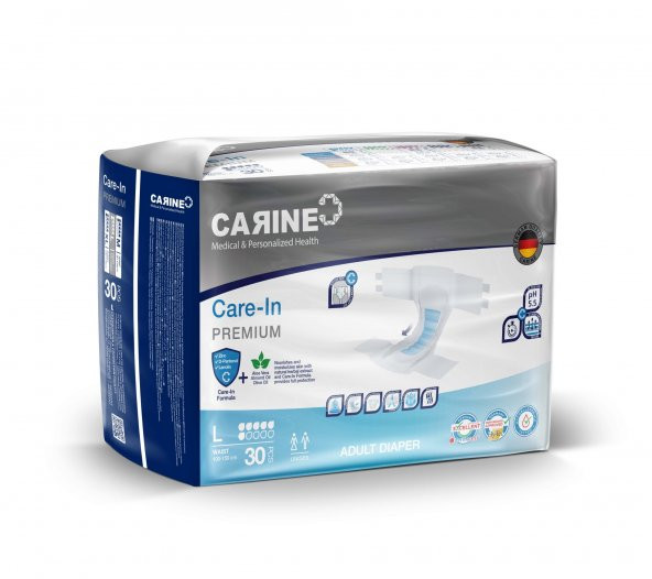 Carıne Premium Yetişkin Hasta Bezi Large Beden 30 Adet - Beyaz ürün görseli 1