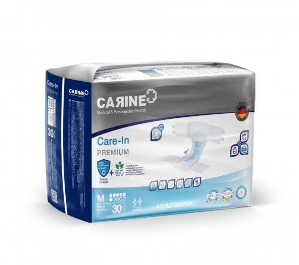 CARINE PREMIUM YETİŞKİN HASTA BEZİ MEDIUM BEDEN 30 ADET ürün görseli 1