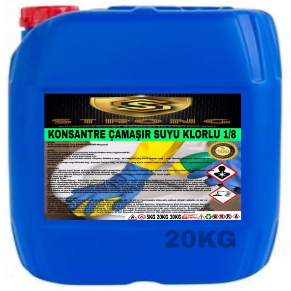 STRONG ÇAMAŞIR SUYU 1/8 KONSANTRE 20KG ürün görseli 1